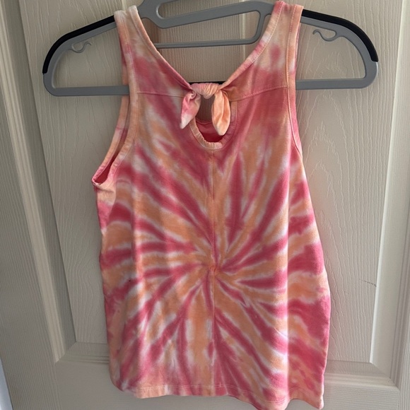 Cat & Jack Spiral Tie-Dye Tank Top - Pink and Yellow - Picture 3 of 4